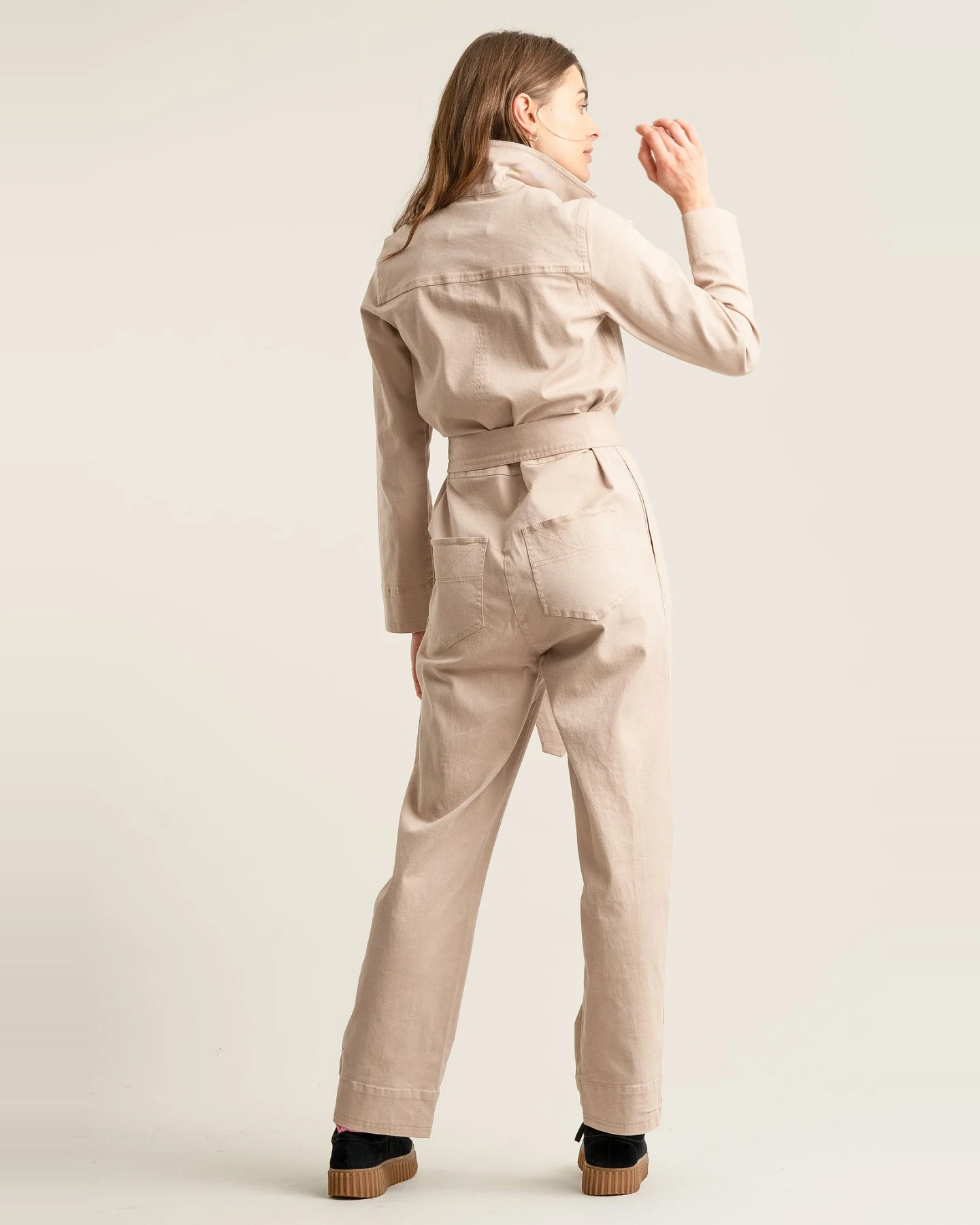 KOMODO Damen vegan Jumpsuit Lyon Staubiges Rosa – Ansicht 2