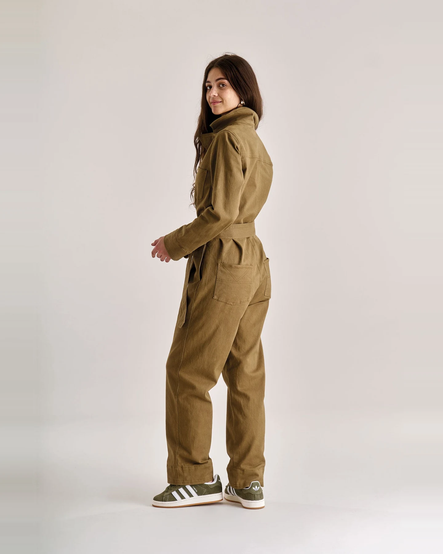 KOMODO Damen vegan Jumpsuit Lyon Olive – Ansicht 2