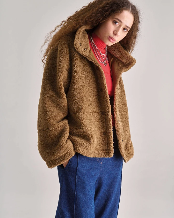 KOMODO Damen vegan Jacke Isobel Hellbraun