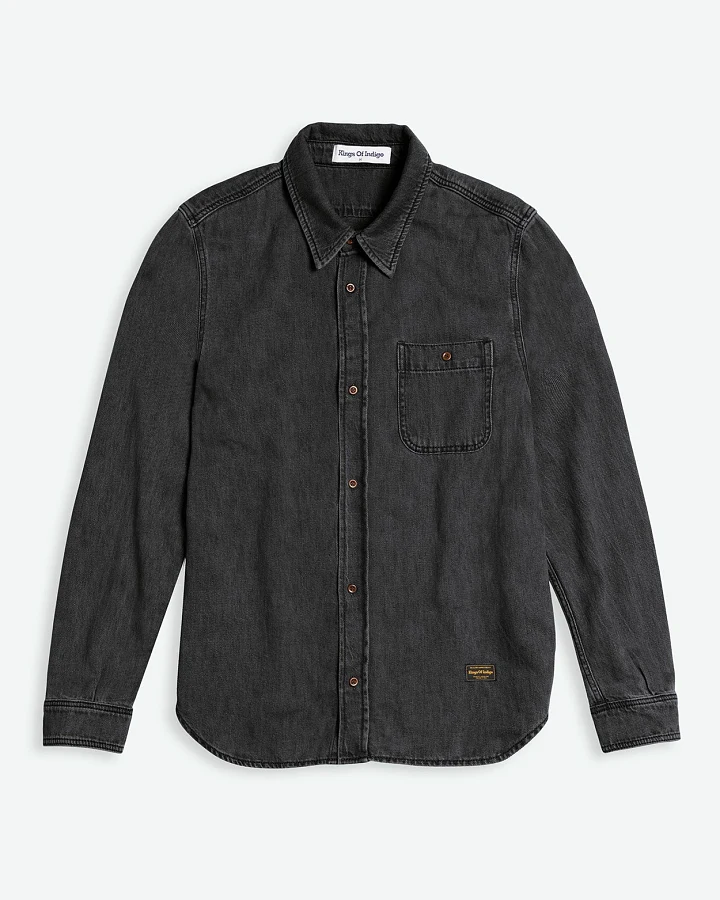 Kings of Indigo Herren vegan Overshirt Juntoku Quercus Dunkelgrau