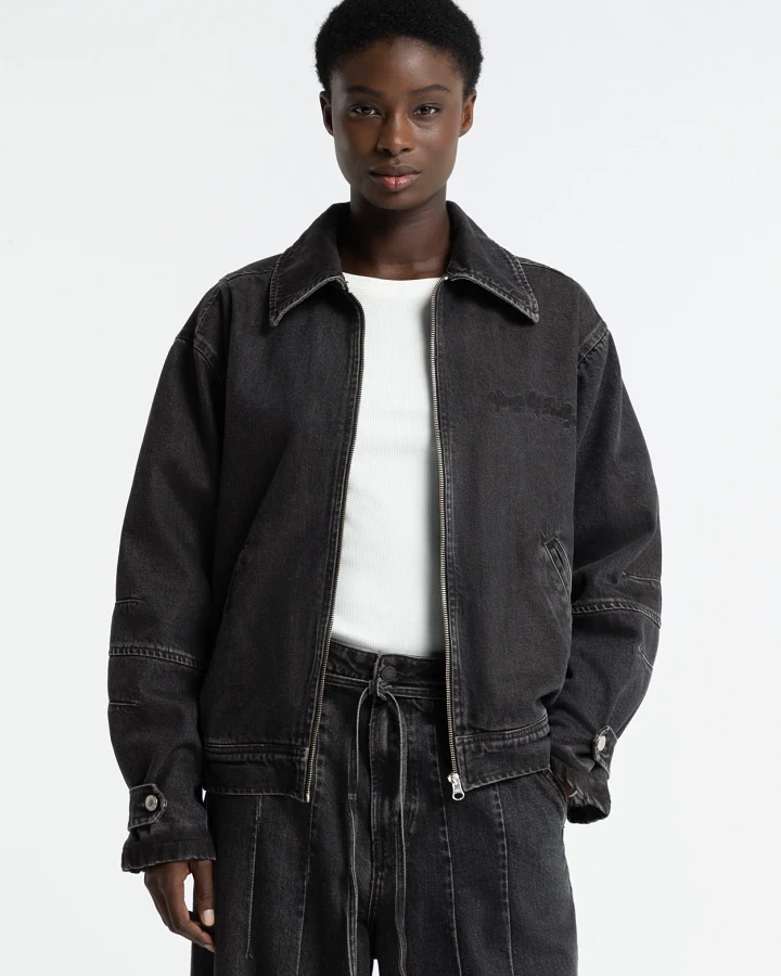 Kings of Indigo Damen vegan Jeansjacke Deon Vilma Braun Schwarz