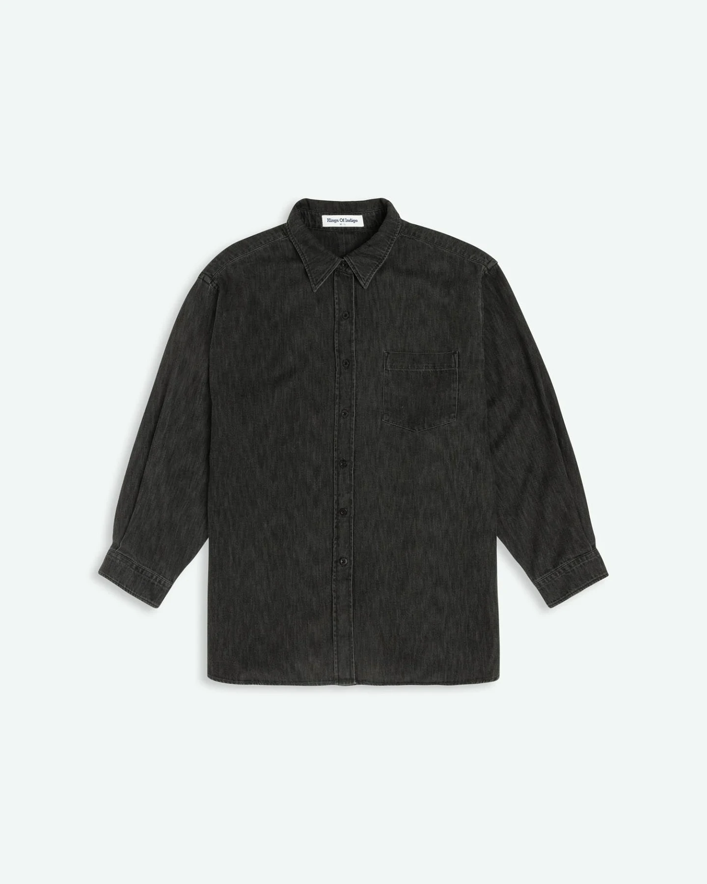 Kings of Indigo Damen vegan Hemd Anahobe Quercus Dunkelgrau – Ansicht 2