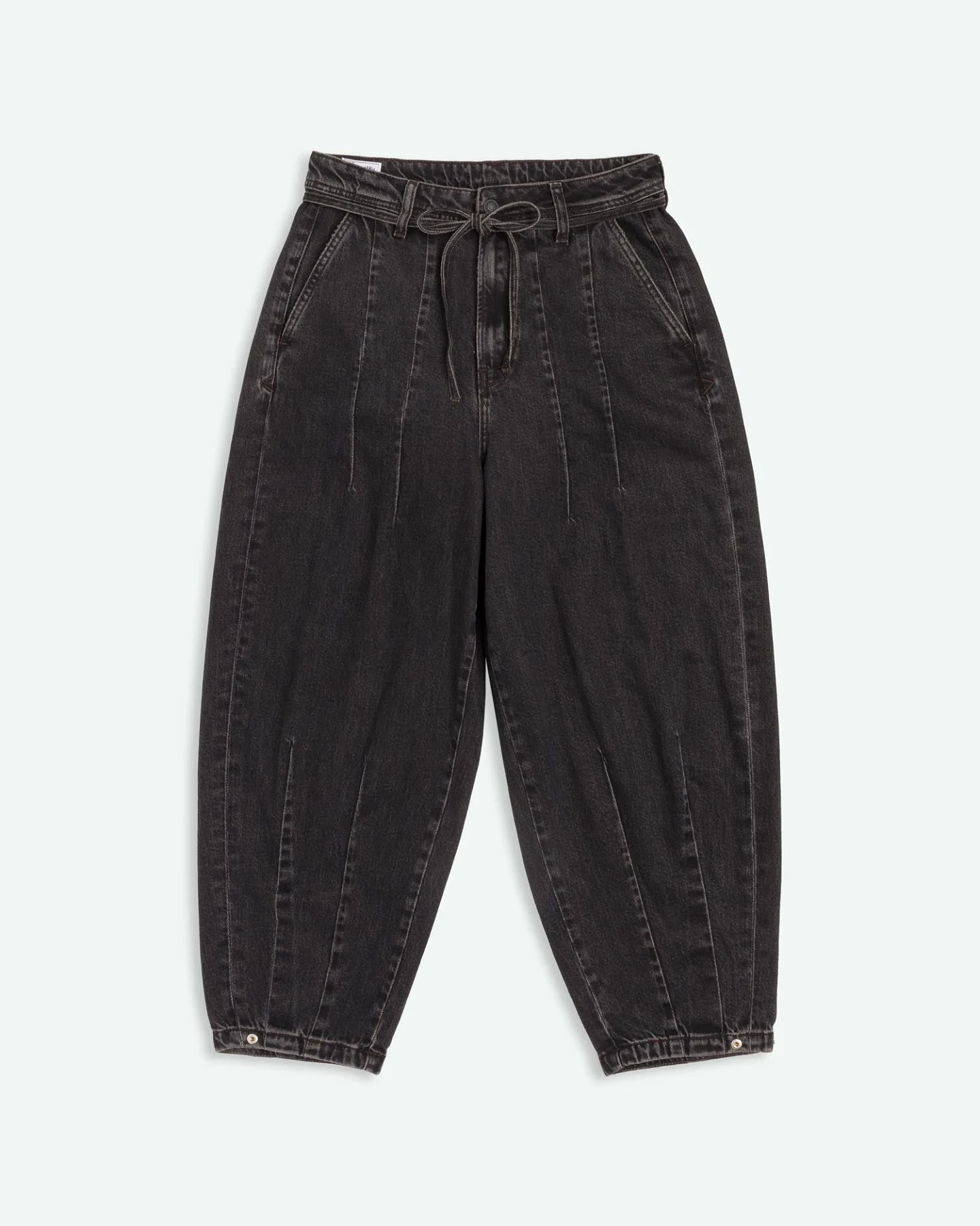 Kings of Indigo Damen vegan Hose Oujou Braun Schwarz – Ansicht 2