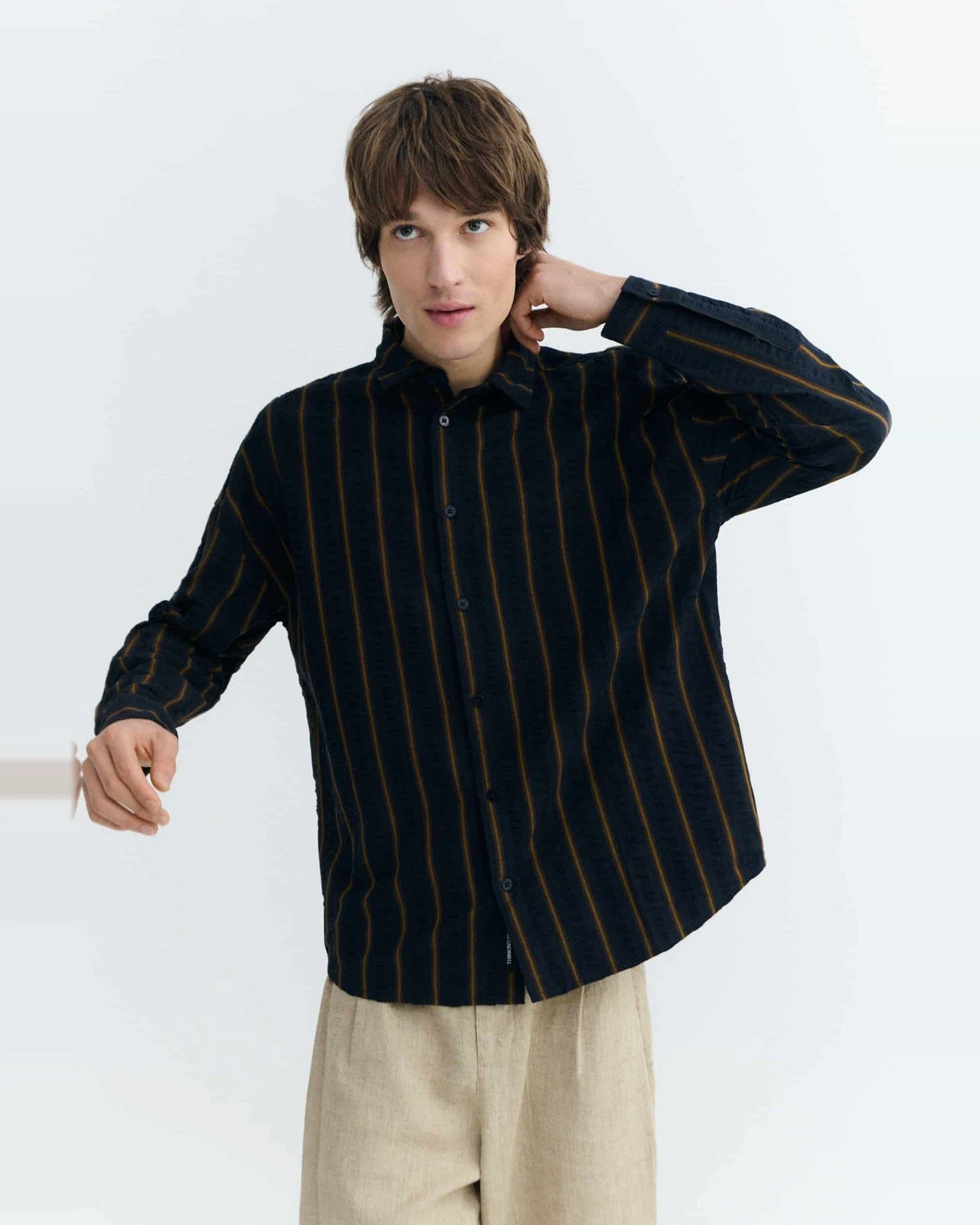 Hemd Haru Portbou Stripes Blau – Ansicht 2