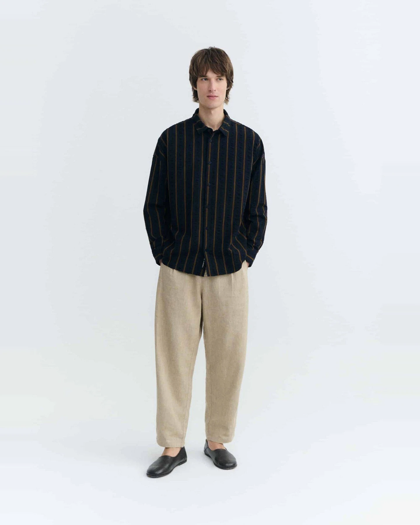 Hemd Haru Portbou Stripes Blau – Ansicht 3