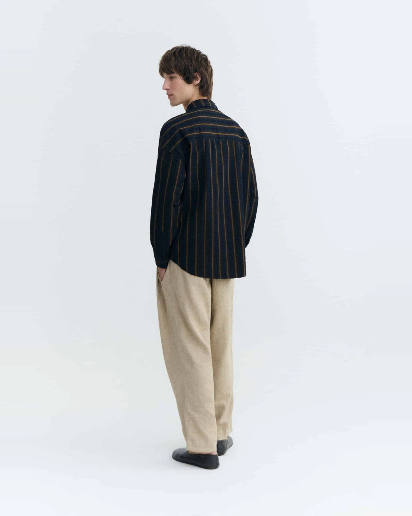 Hemd Haru Portbou Stripes Blau – Ansicht 4