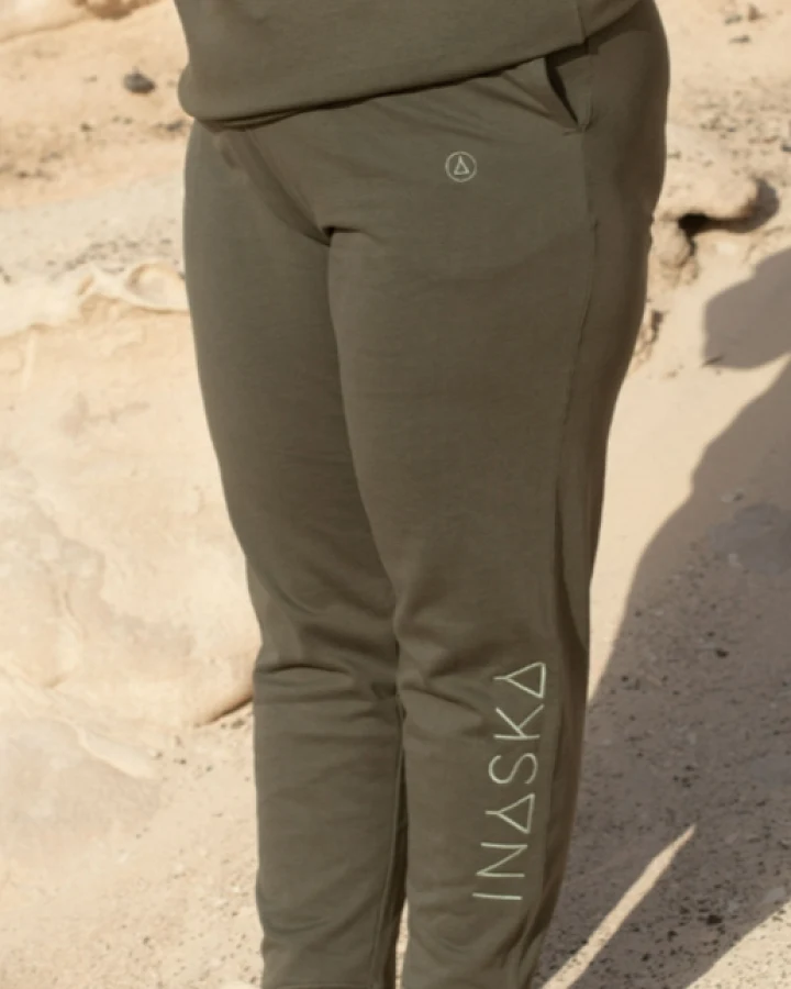 Inaska Herren vegan Jogginghose Inaska Khaki Sage