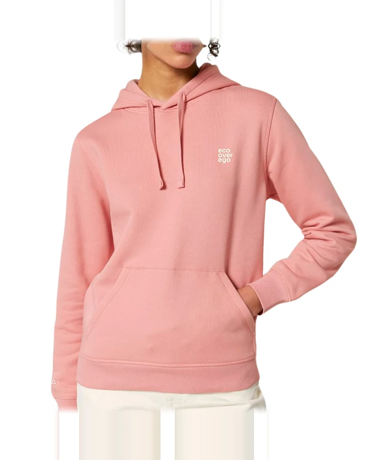 Inaska Damen vegan Hoodie Unisex Eco Statement Weiches Rosa Creme