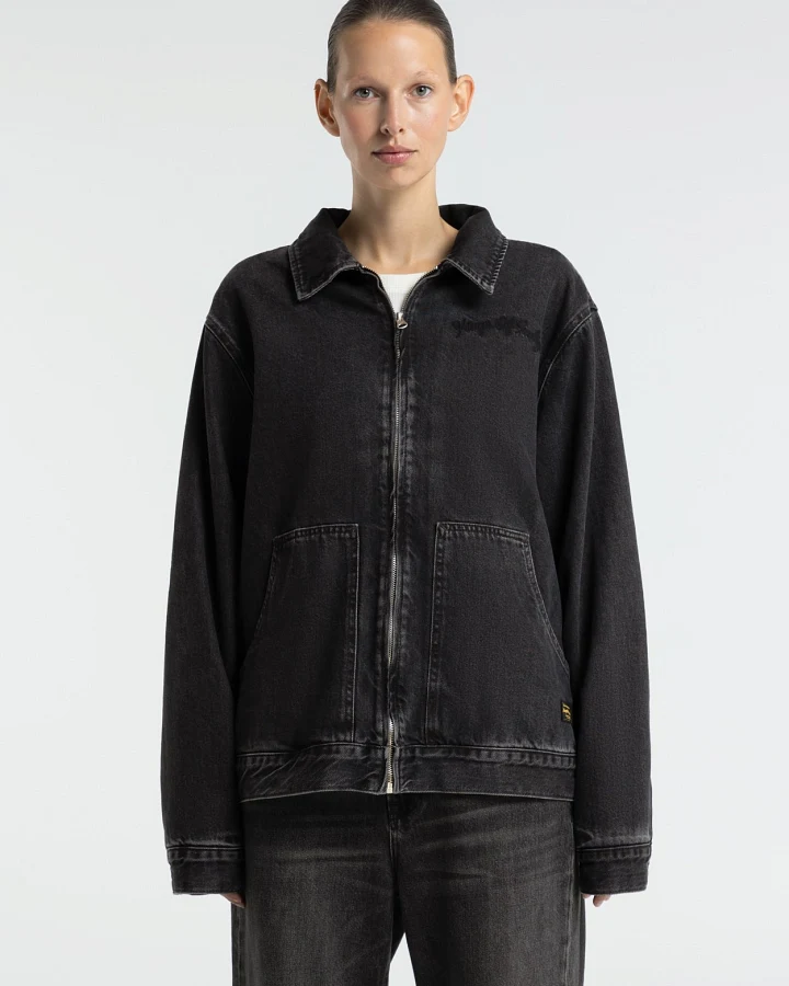 Kings of Indigo Herren vegan Denim Jacket Octa Vilma Schwarz