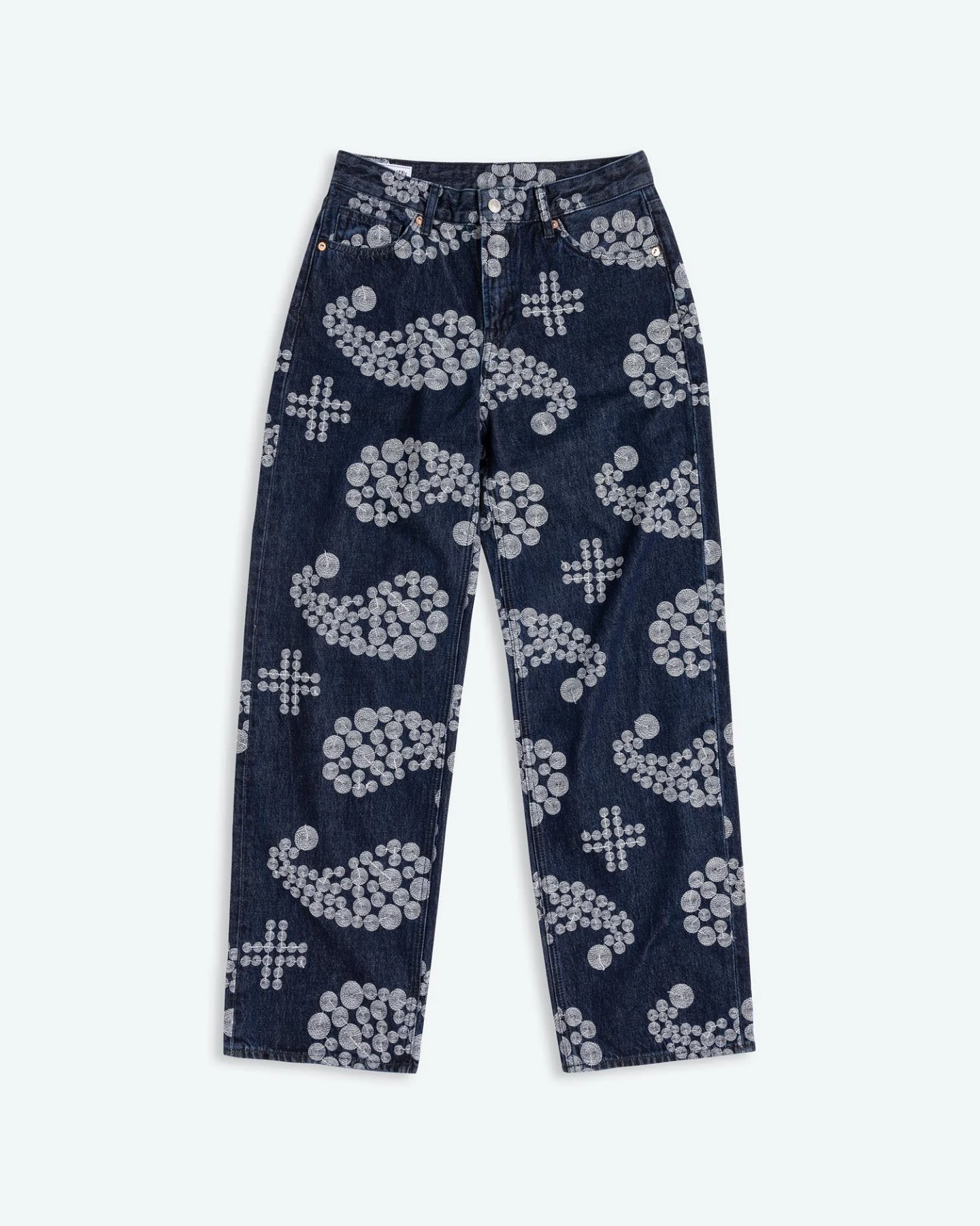 Kings of Indigo Damen vegan Jeans Joan Stickerei Denim Blau – Ansicht 2