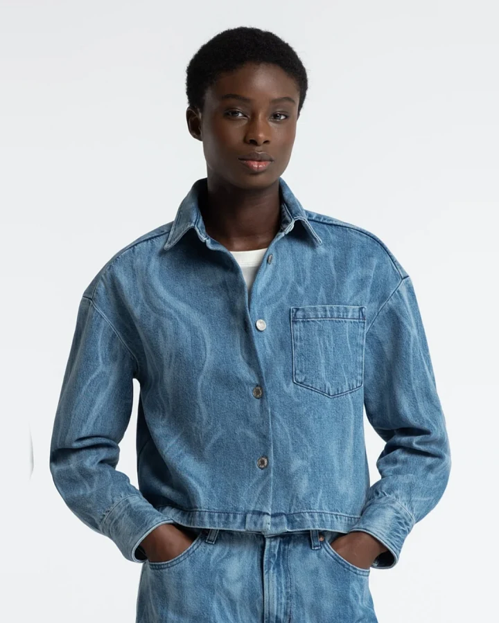 Kings of Indigo Damen vegan Jacke Quinn Olympos Blau