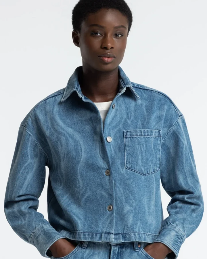 Kings of Indigo Damen vegan Jacke Quinn Olympos Blau