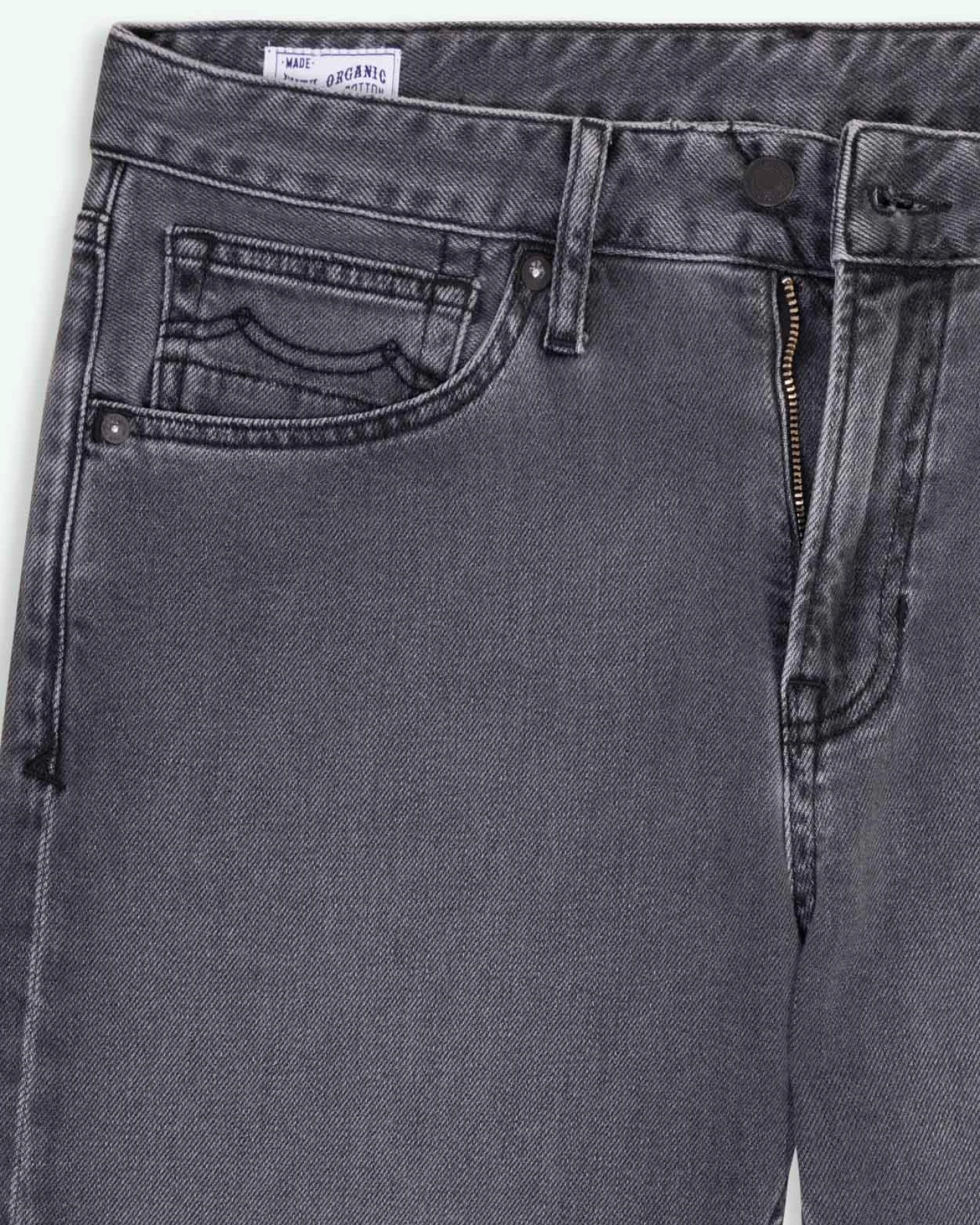 Kings of Indigo Herren vegan Jeans Addo Tapered Leg Grau – Ansicht 2