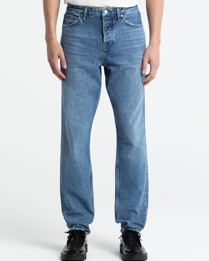 Kings of Indigo Herren vegan Jeans Sushan Mid Denim Blau