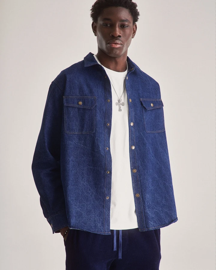 KOMODO Herren vegan Hemd Karda Dark Denim