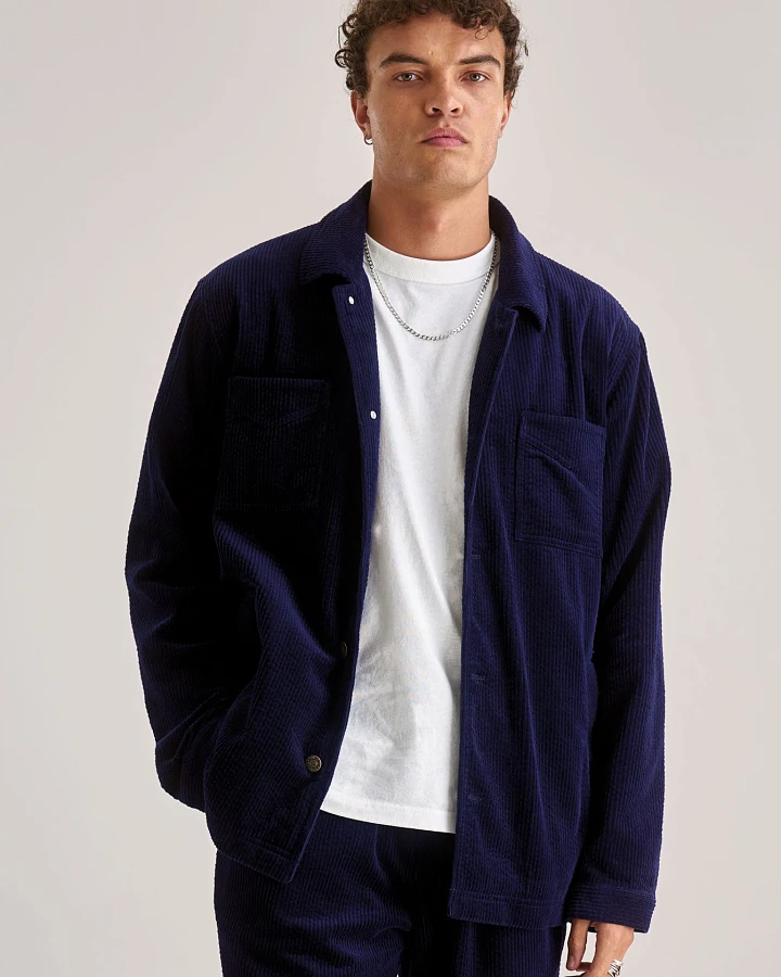 KOMODO Herren vegan Jacke Stanley Cord Navy