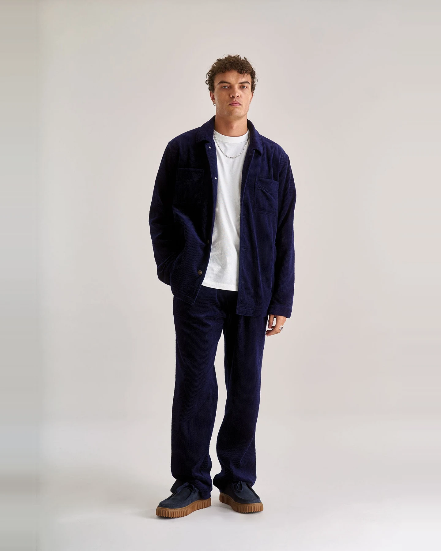 KOMODO Herren vegan Jacke Stanley Cord Navy – Ansicht 2