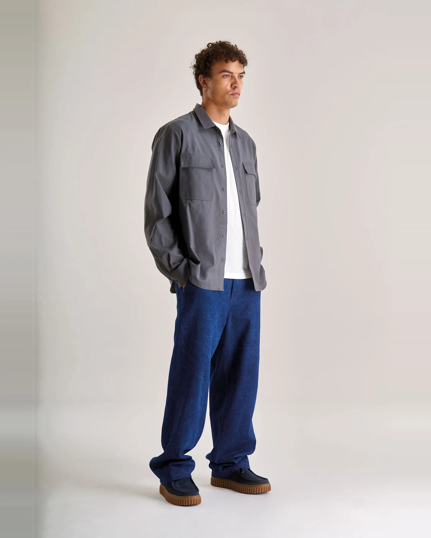 KOMODO Herren vegan Hemd Arc Grau – Ansicht 2