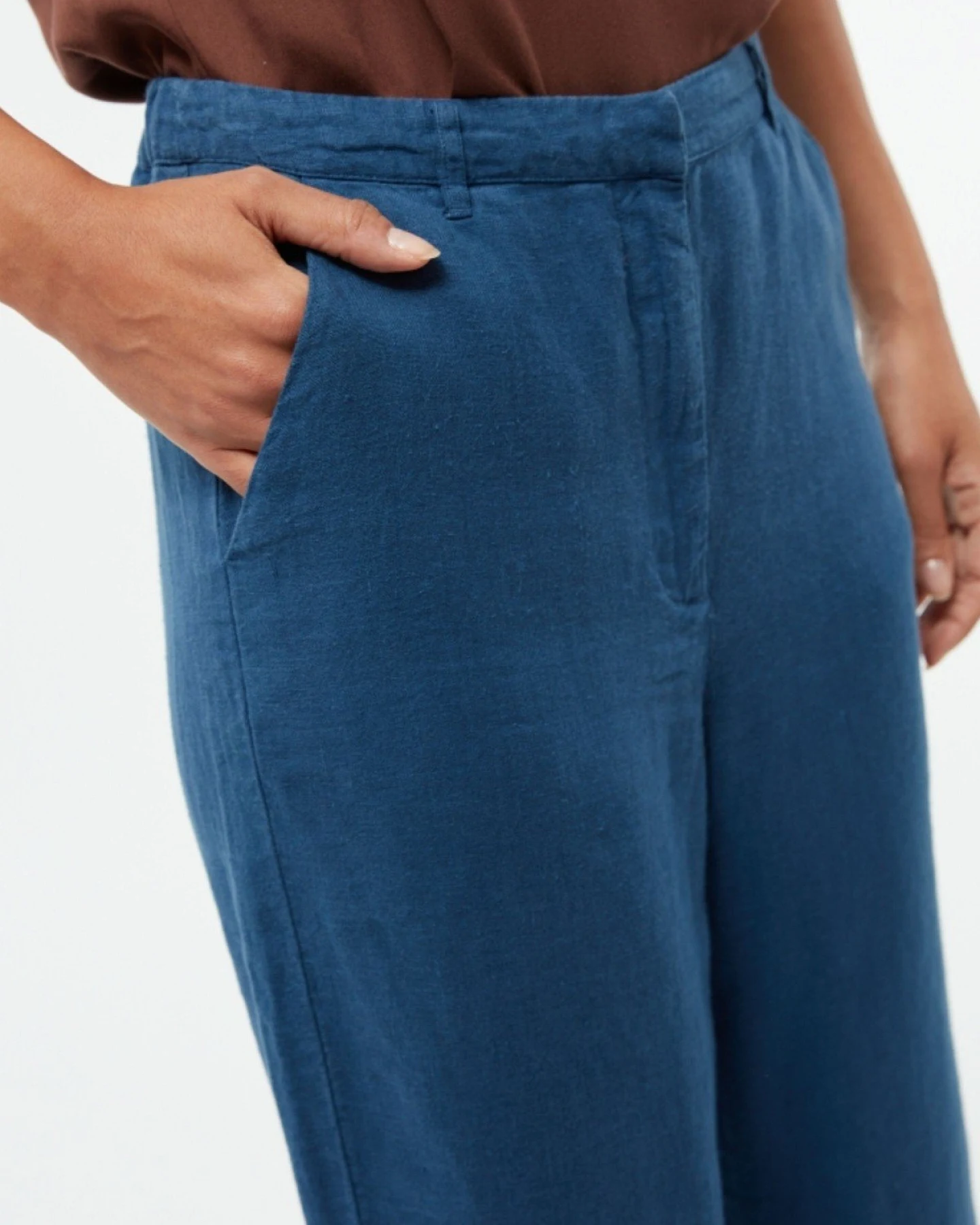 Hose GBBeatrice Linen Blau – Ansicht 3