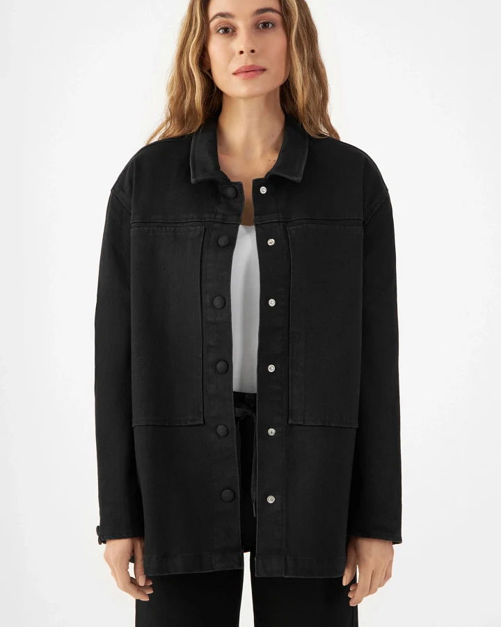 Dawn Damen vegan Jacke Quiet Soft Schwarz