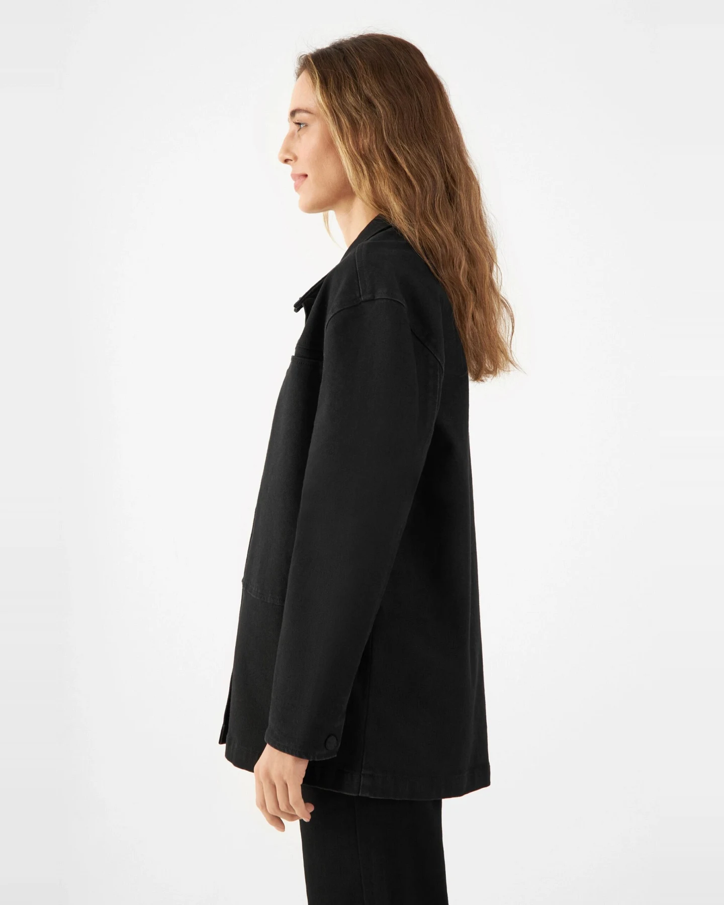 Dawn Damen vegan Jacke Quiet Soft Schwarz – Ansicht 2