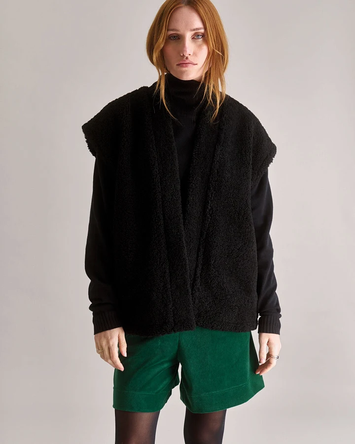KOMODO Damen vegan Weste Reversible Georgie Schwarz