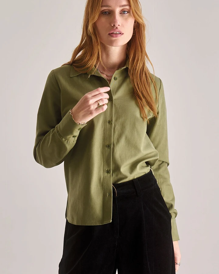 KOMODO Damen vegan Hemd Kenji Olive