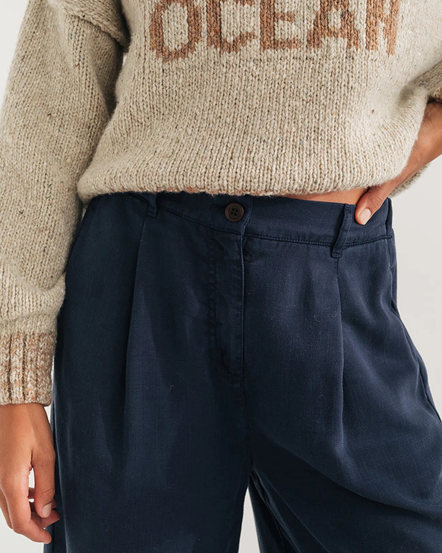 TWOTHIRDS Damen vegan Hose Nanpu Blau Nacht – Ansicht 2