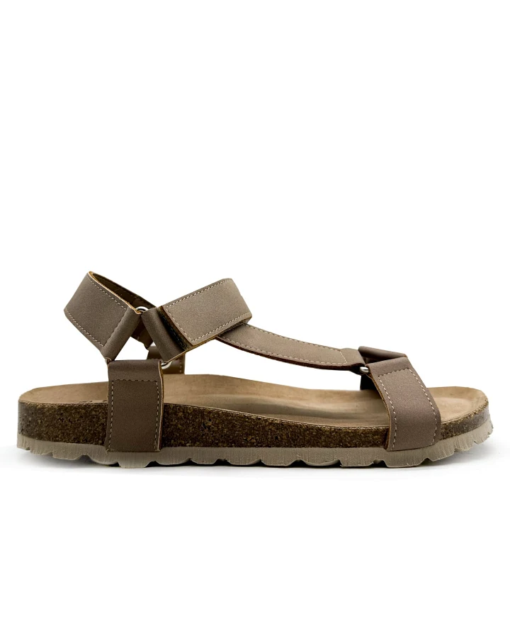 thies Herren vegan Sandalen Eco Bio Trek Elefant Grau