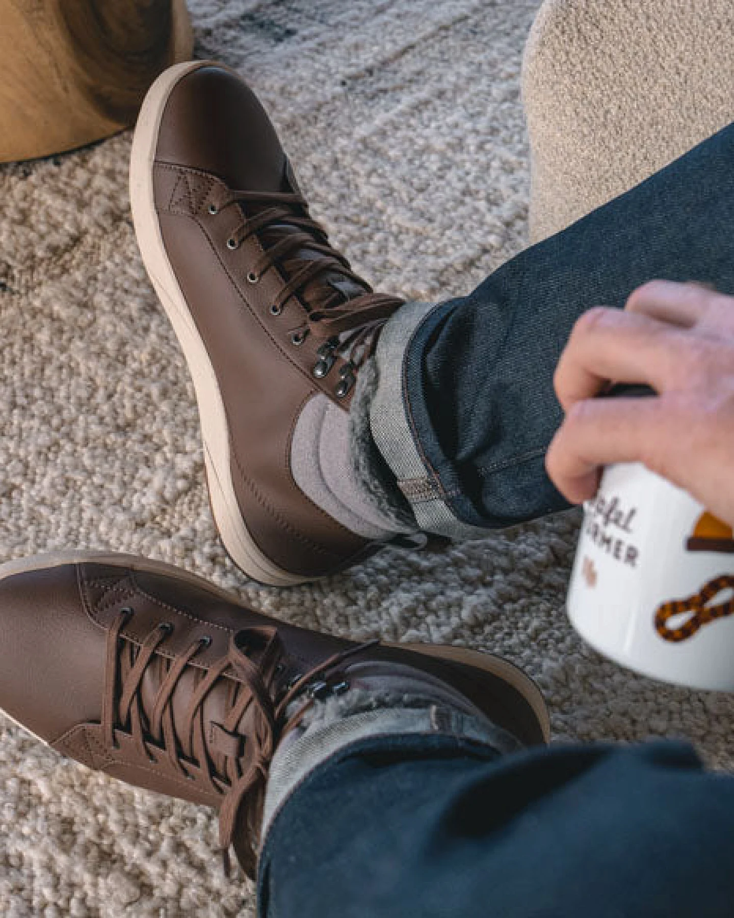 SAOLA Herren vegan Sneaker Herren Bergen Warm Chocolate – Ansicht 2