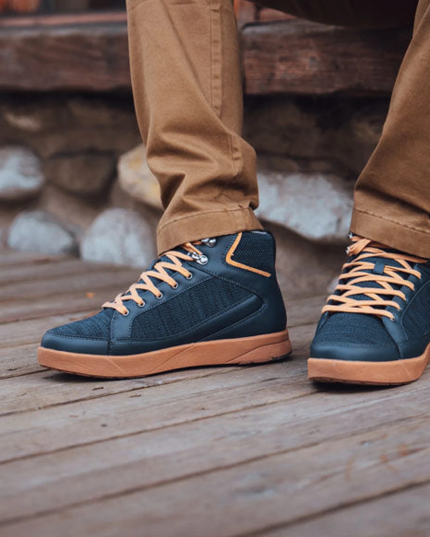 SAOLA Herren vegan Sneaker Herren Machu Wasserdicht Navy – Ansicht 2