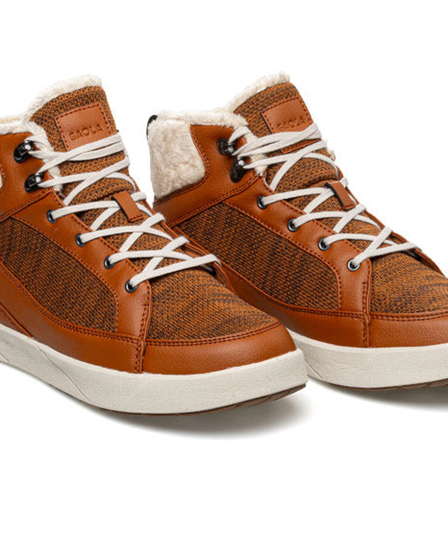 SAOLA Damen vegan Sneaker Damen Picchu Wasserdicht Karamell – Ansicht 2