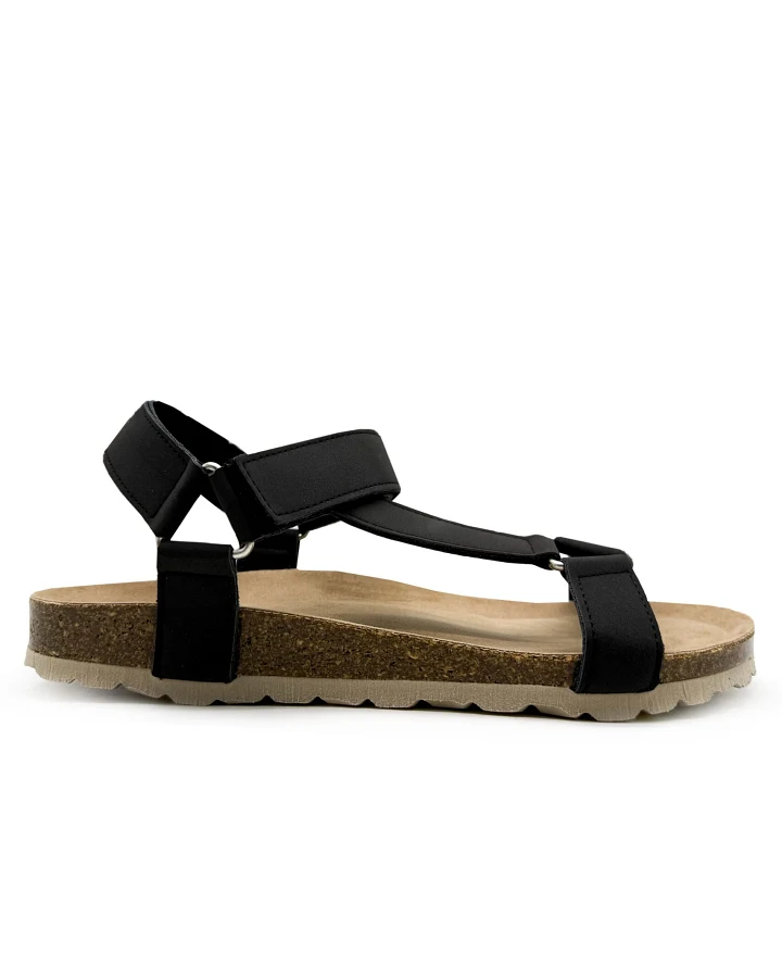 thies Herren vegan Sandalen Eco Bio Trek Obsidian Grau