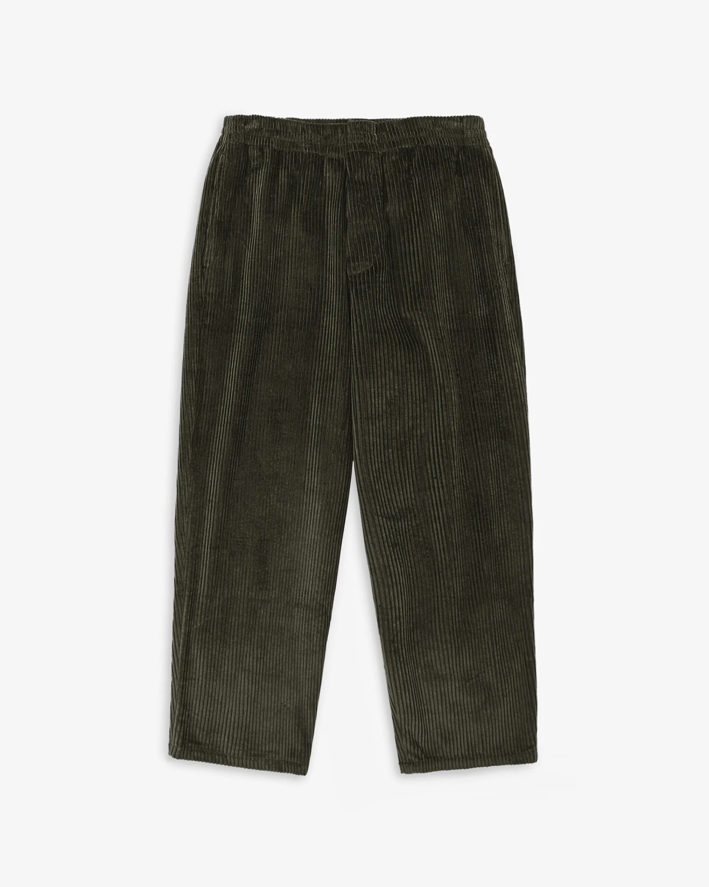Rotholz Herren vegan Hose Wide Cord Dunkelgrün – Ansicht 2