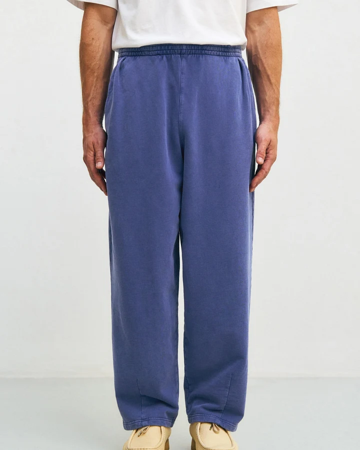 Rotholz Herren vegan Sweatpants Washed Blue