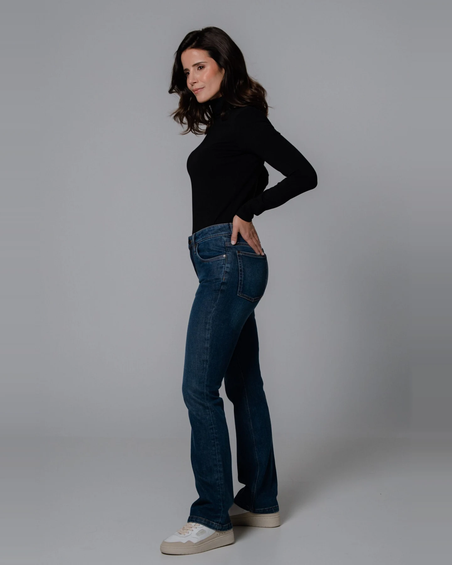 Feuervogl Damen vegan Jeans Lara Fashion Blau – Ansicht 2