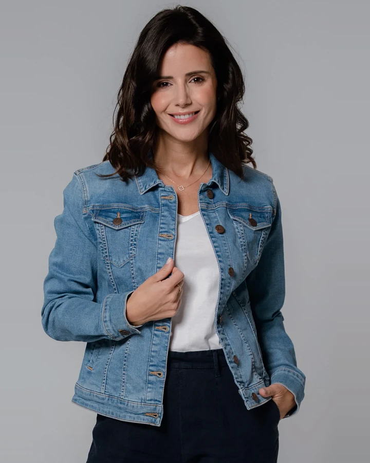 Feuervogl Damen vegan Denim Jacket Svala Sommer Blau