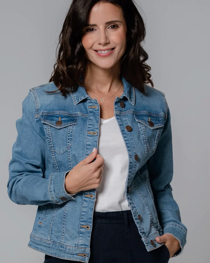 Feuervogl Damen vegan Denim Jacket Svala Sommer Blau
