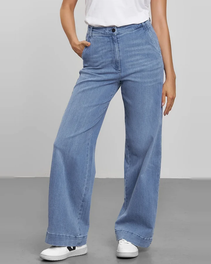 Feuervogl Damen vegan Jeans Hyperflex Sommerhimmel