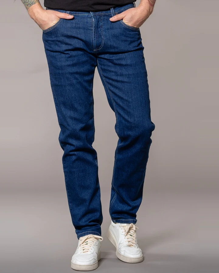 Feuervogl Herren vegan Jeans Finn Klassisch Blau