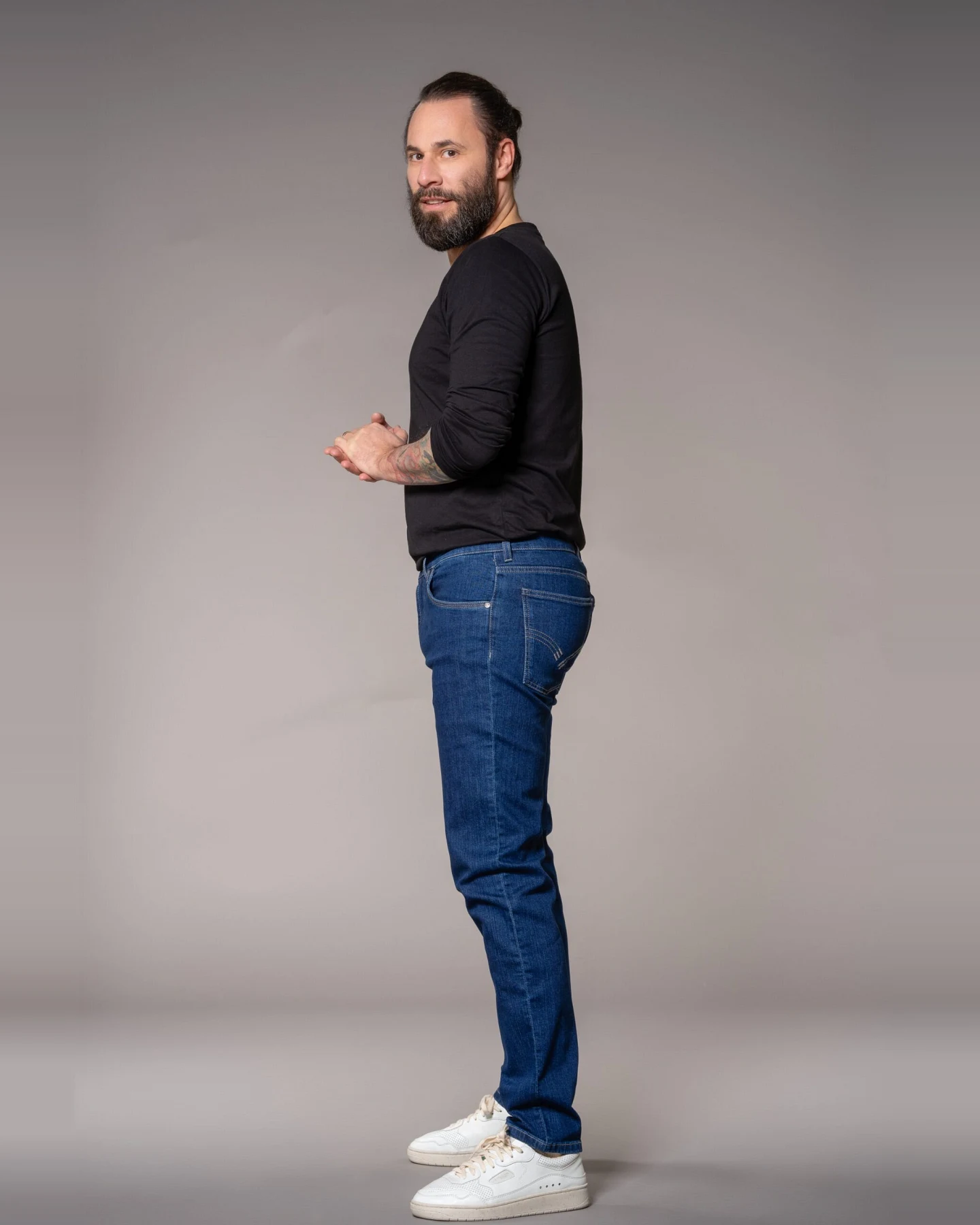 Feuervogl Herren vegan Jeans Finn Klassisch Blau – Ansicht 2