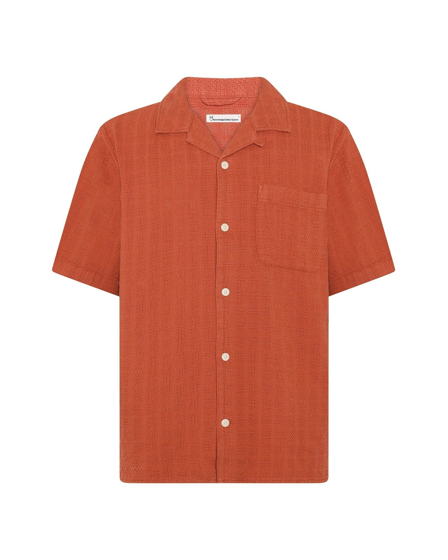 Hemd Structure Short Sleeve Orange – Ansicht 4