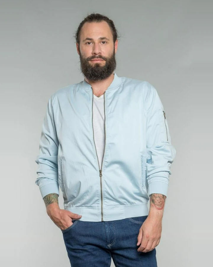 Feuervogl Herren vegan Blousonjacke Till Blue
