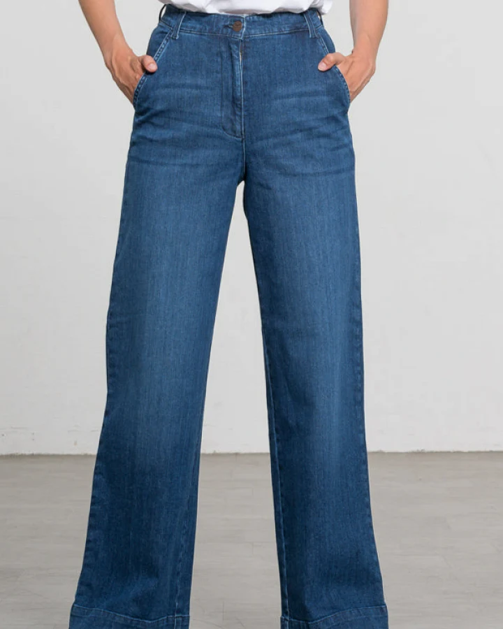 Feuervogl Damen vegan Jeans Hyperflex Middle Blue