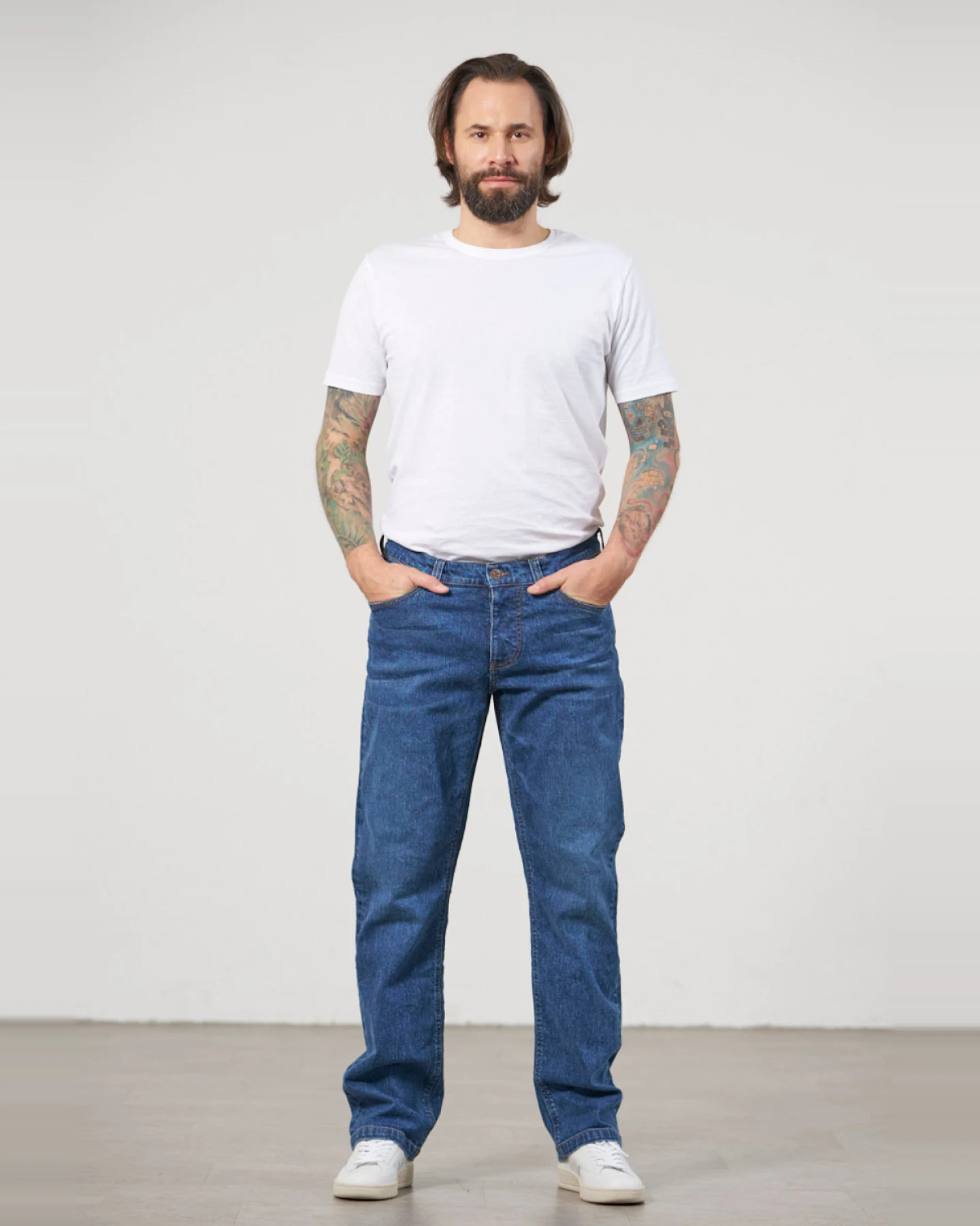 Feuervogl Herren vegan Jeans Milo Medium Blau – Ansicht 2