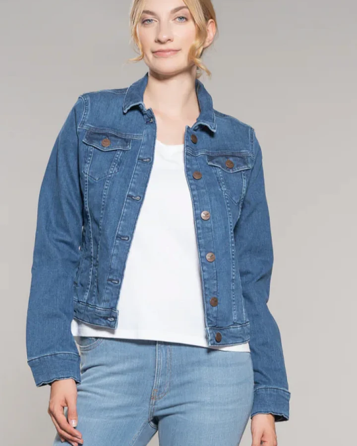 Feuervogl Damen vegan Jacke Denim Svala Hyperflex Fashion Blau