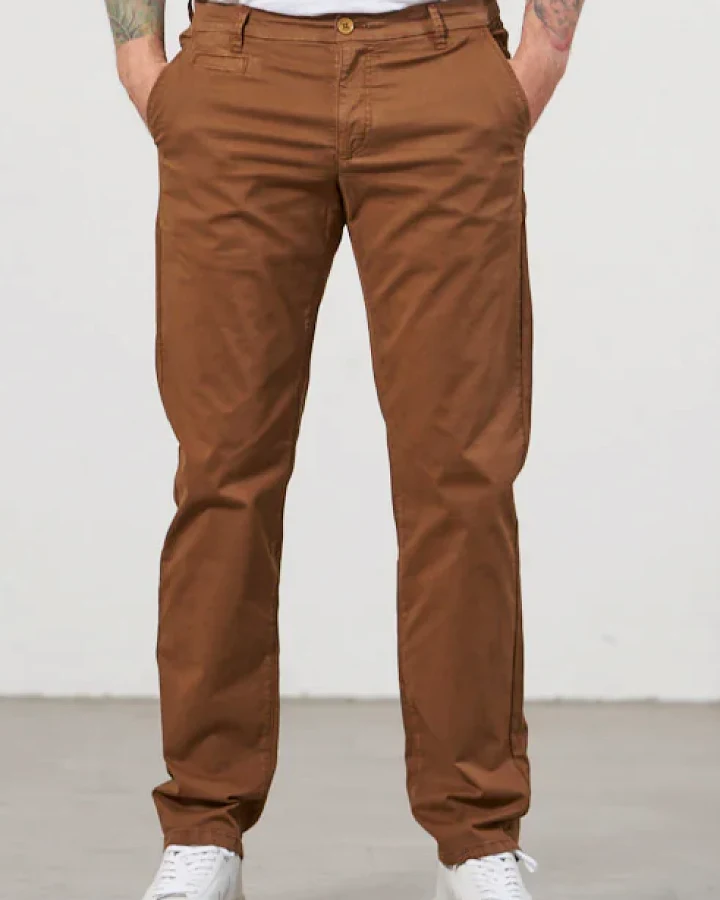 Feuervogl Herren vegan Chino-Hose Lasse Nougat