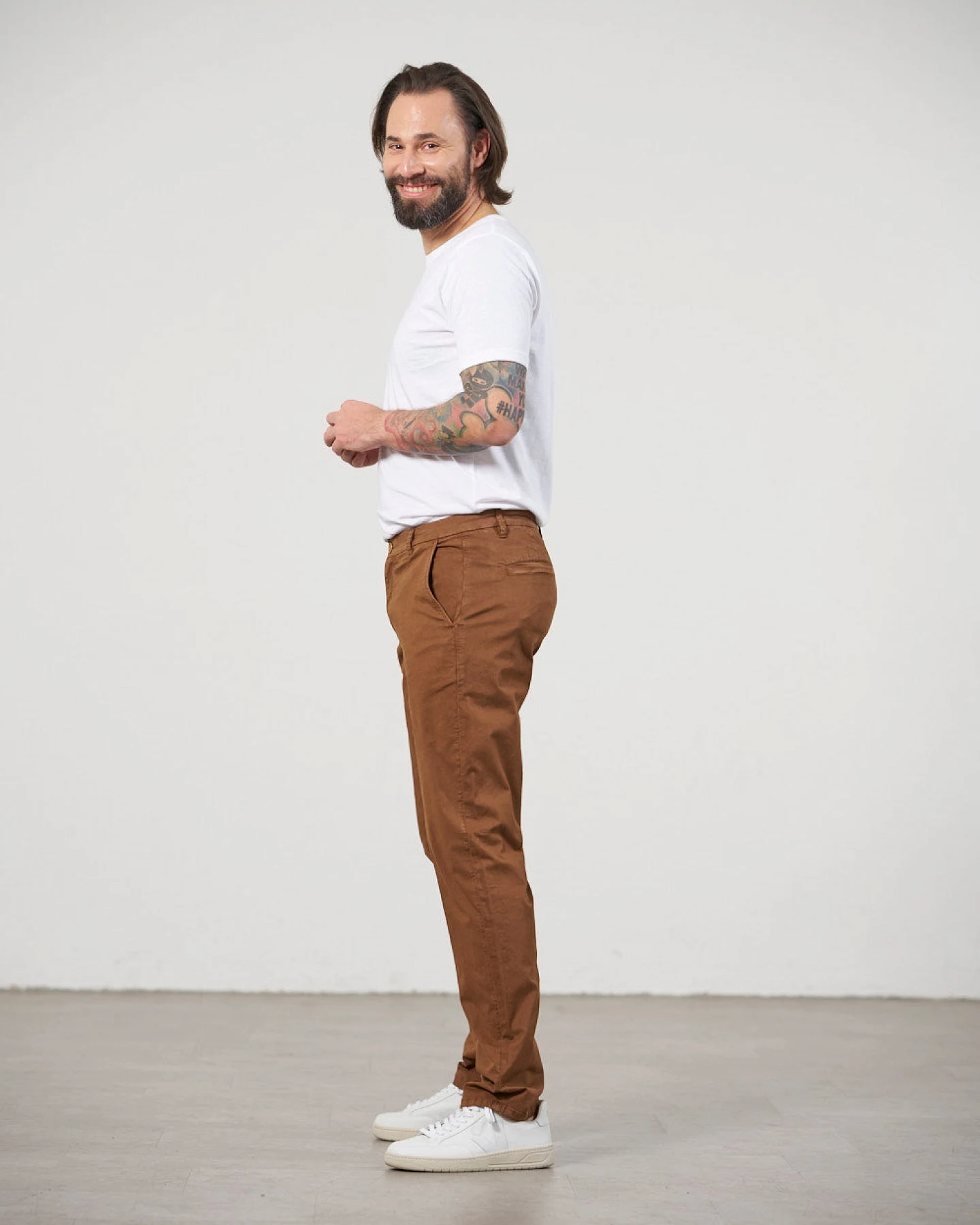 Feuervogl Herren vegan Chino-Hose Lasse Nougat – Ansicht 2