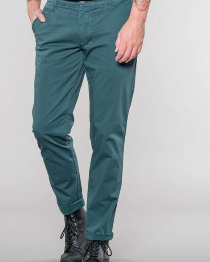 Feuervogl Herren vegan Chino-Hose Lasse Smaragdgrün