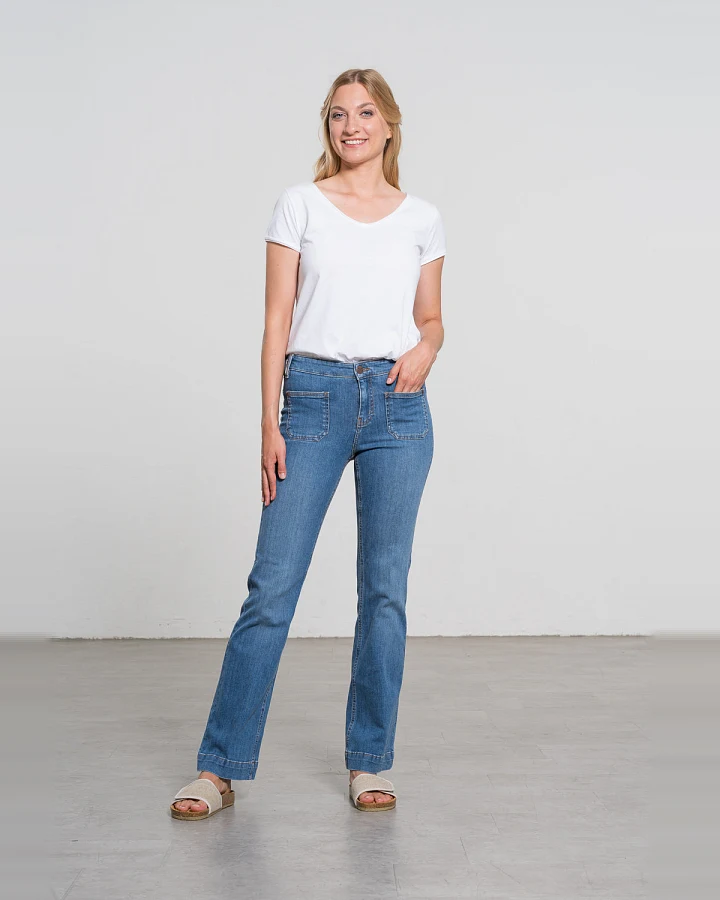 Feuervogl Damen vegan Jeans Bente Fashion Blau